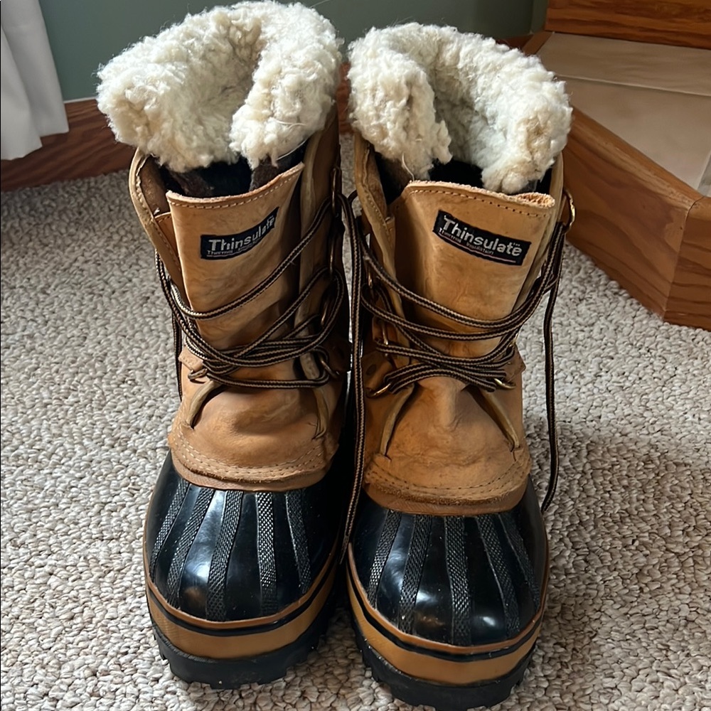 Thinsulate Brown and Black Winter Boots